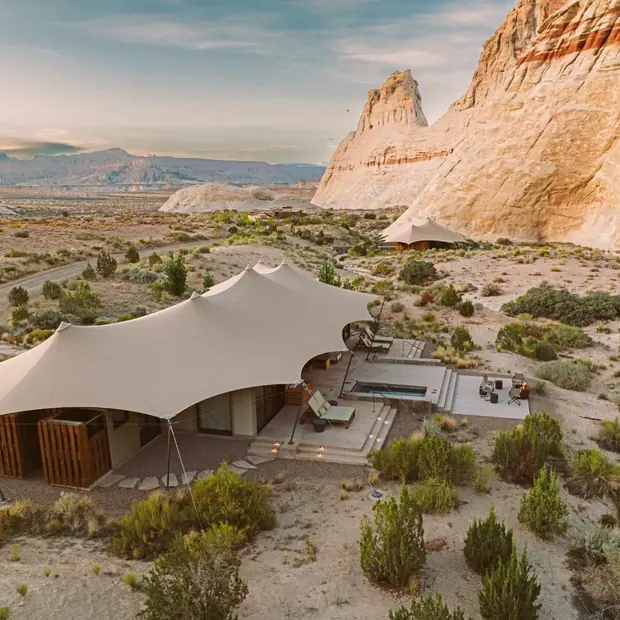 Amangiri autumn light at Camp Sarika