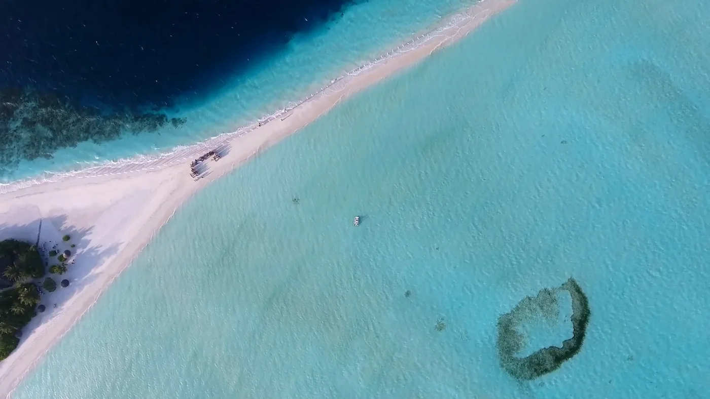 A sandbar in the Maldives