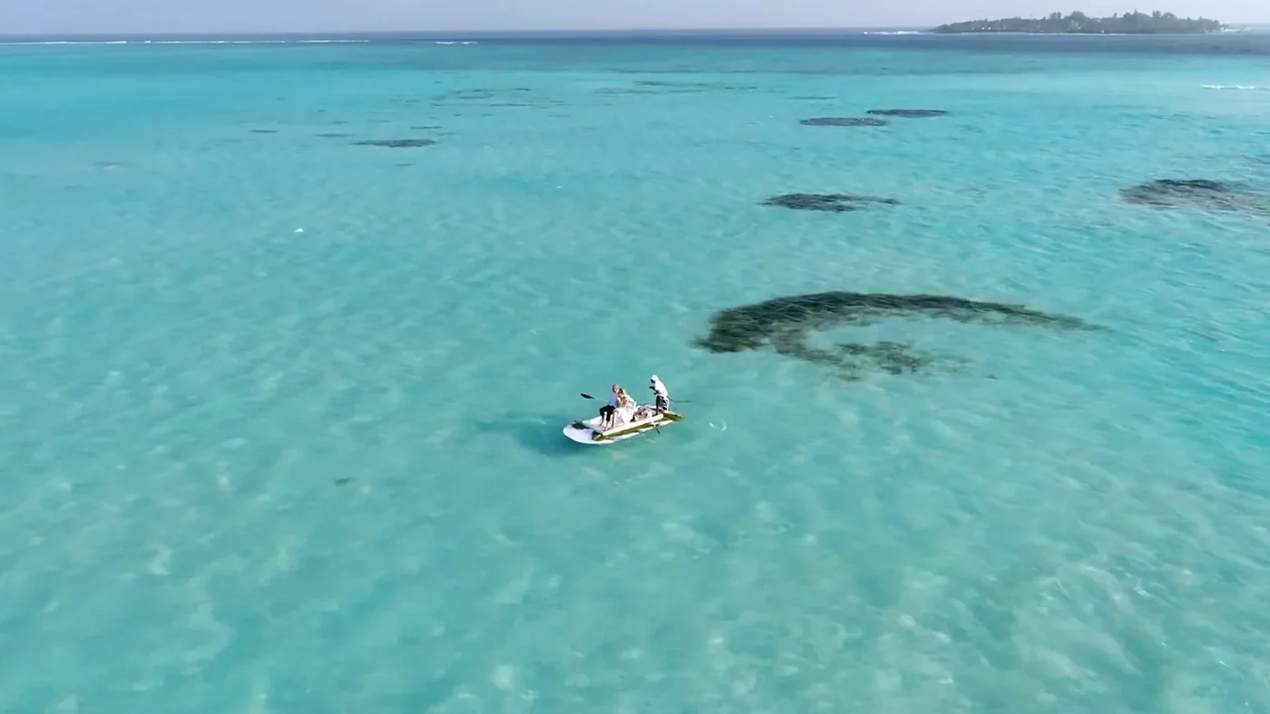 The Maldives lagoon