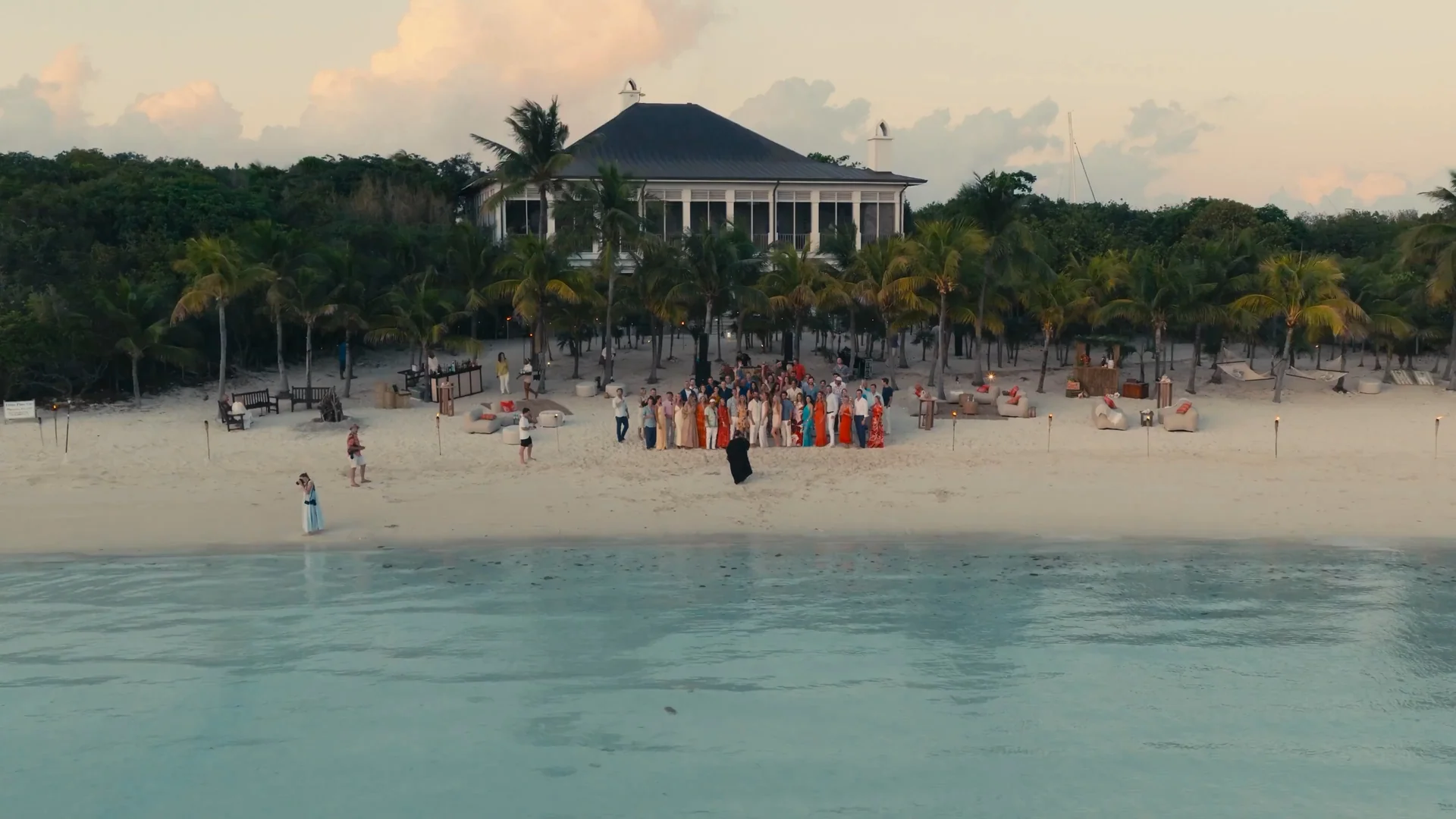 The beach chapel from above