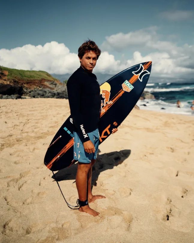 Kai Lenny surf training, behind the scenes
